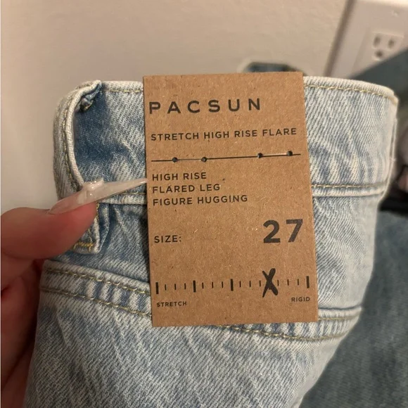 PacSun Light Wash Flared Jeans - Picture 2 of 3